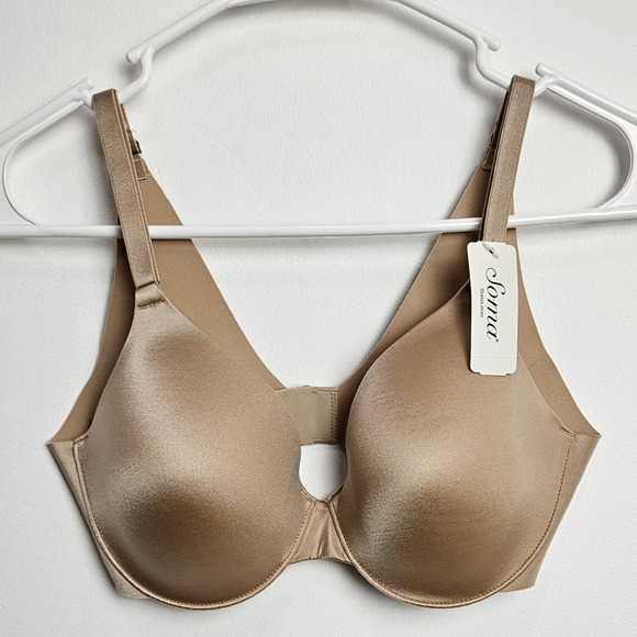 Soma Bra Size 34C Vanishing Back Full Coverage Lined Underwire Soft Tan NEW - Picture 1 of 6